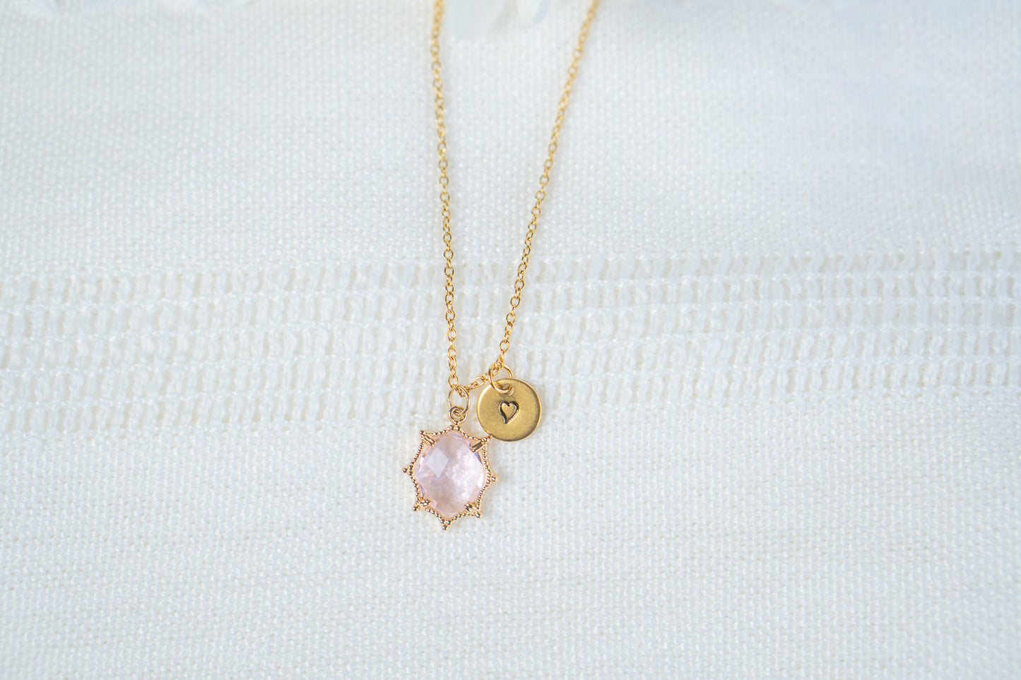 Cute Pink Oval Charm Necklace