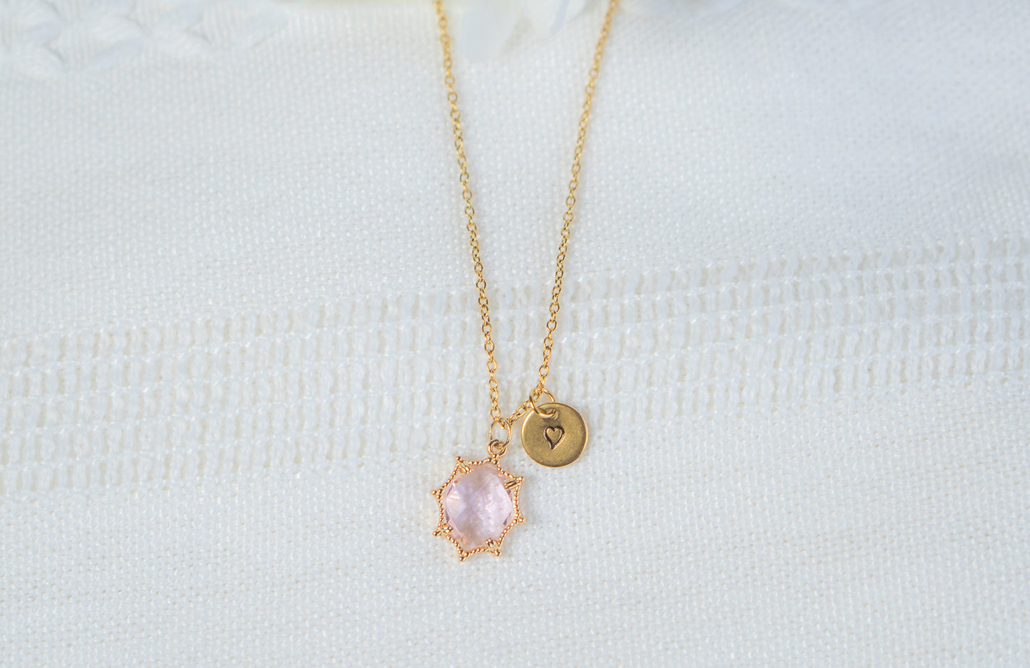 Cute Pink Oval Charm Necklace