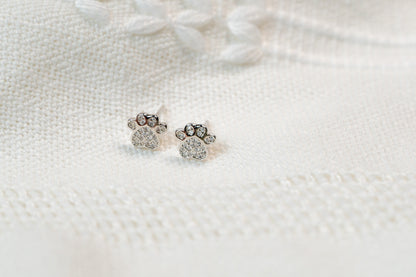 Sparkling Dog Paw Stud