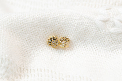 Sparkling Dog Paw Stud