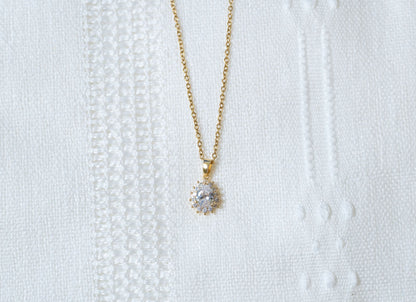 Pave Teardrop Necklace