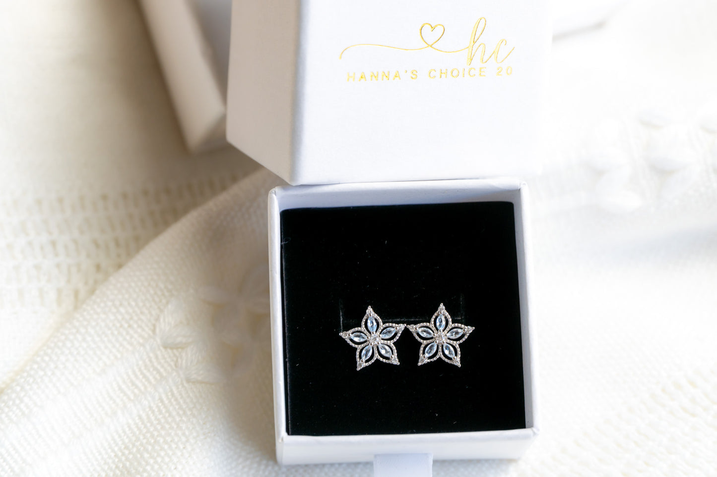 Snowflake Stud in Sterling Silver or Gold