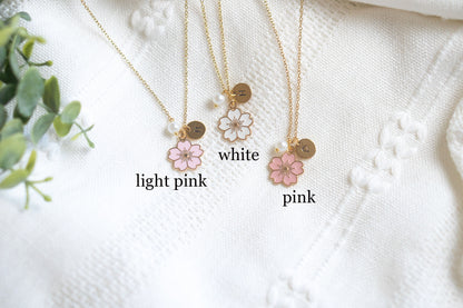 Flower Charm with Pearl Necklace