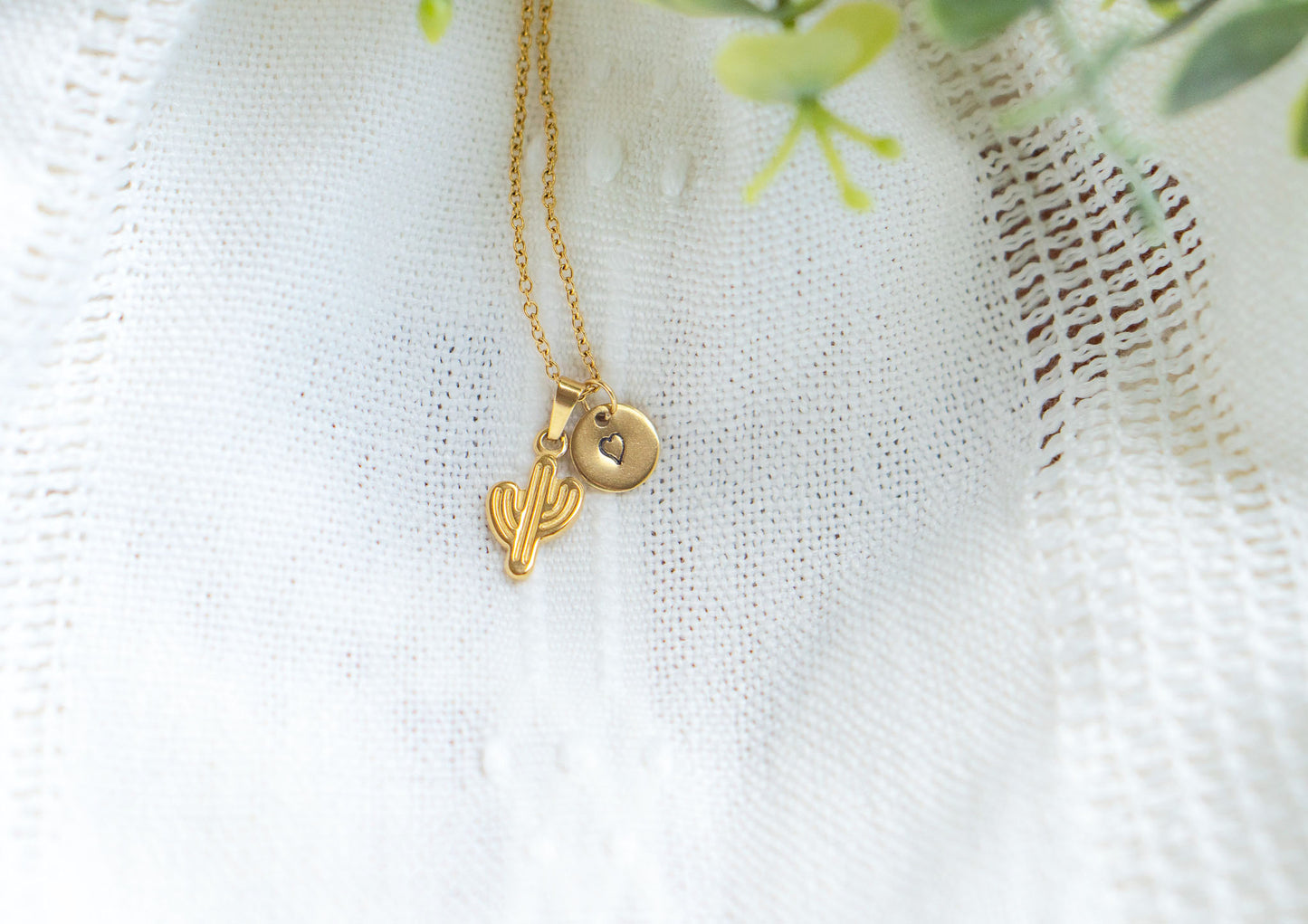 Small Gold Cactus necklace