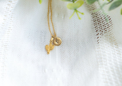 Small Gold Cactus necklace