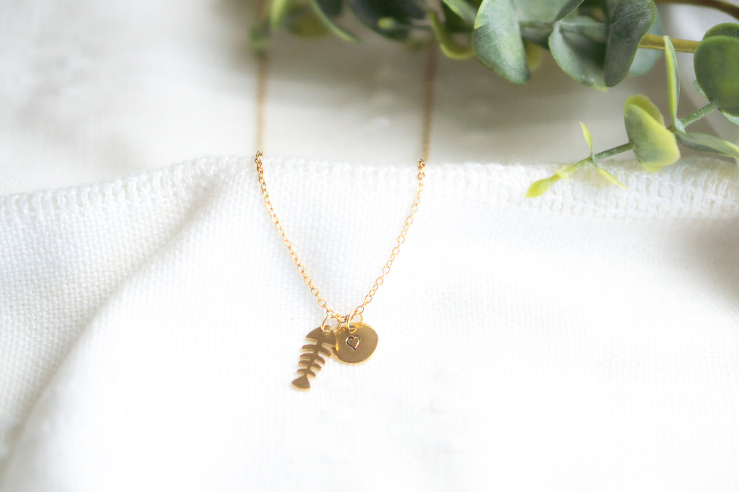 Gold Fishbone Necklace