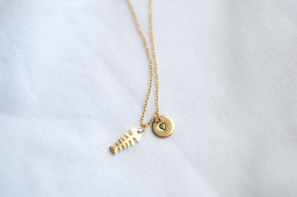 Gold Fishbone Necklace