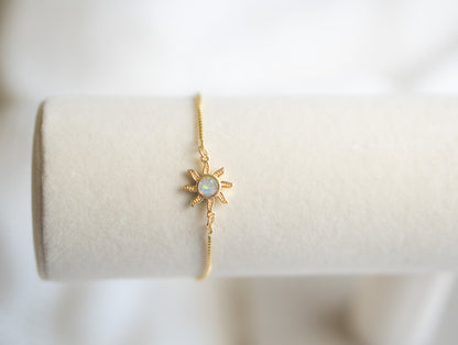 Boho Gold Sun Opal Bracelet