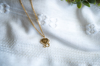 Gold Stethoscope Heart Necklace