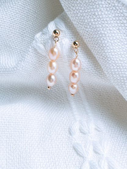 Three Pearls Earrings