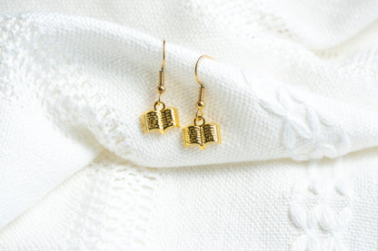 Small Book Drop Earrings