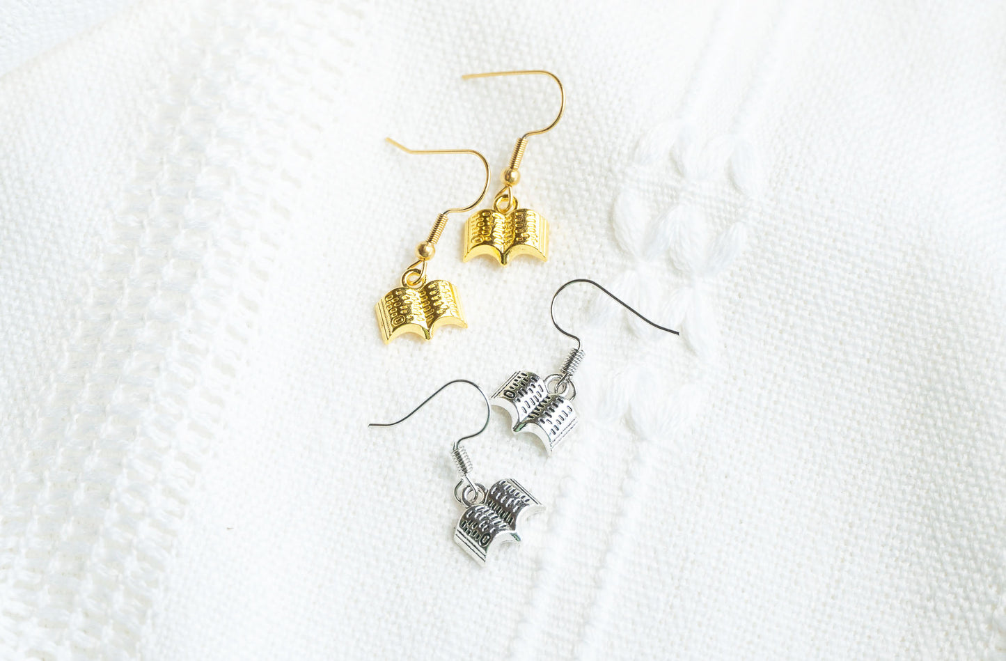 Small Book Drop Earrings