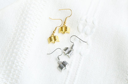 Small Book Drop Earrings