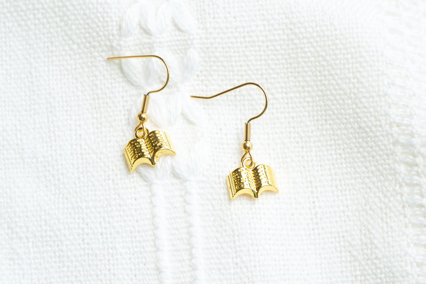 Small Book Drop Earrings