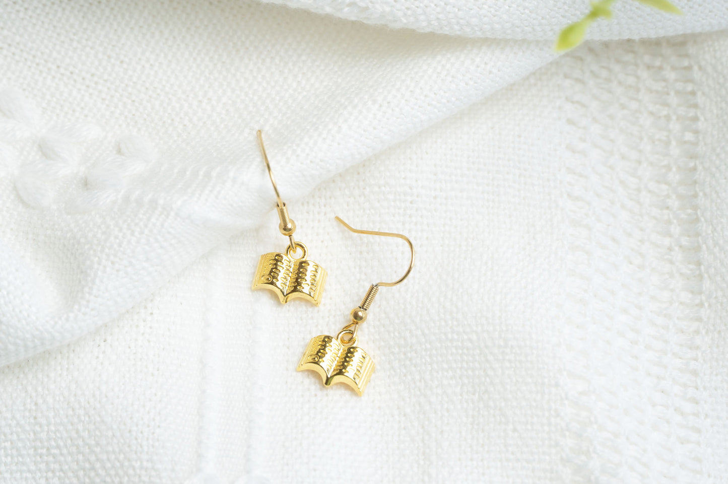 Small Book Drop Earrings