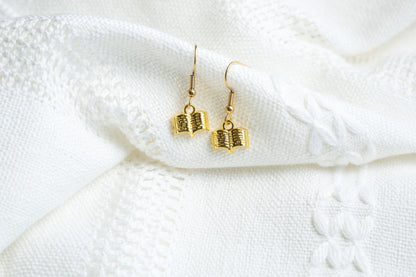 Small Book Drop Earrings