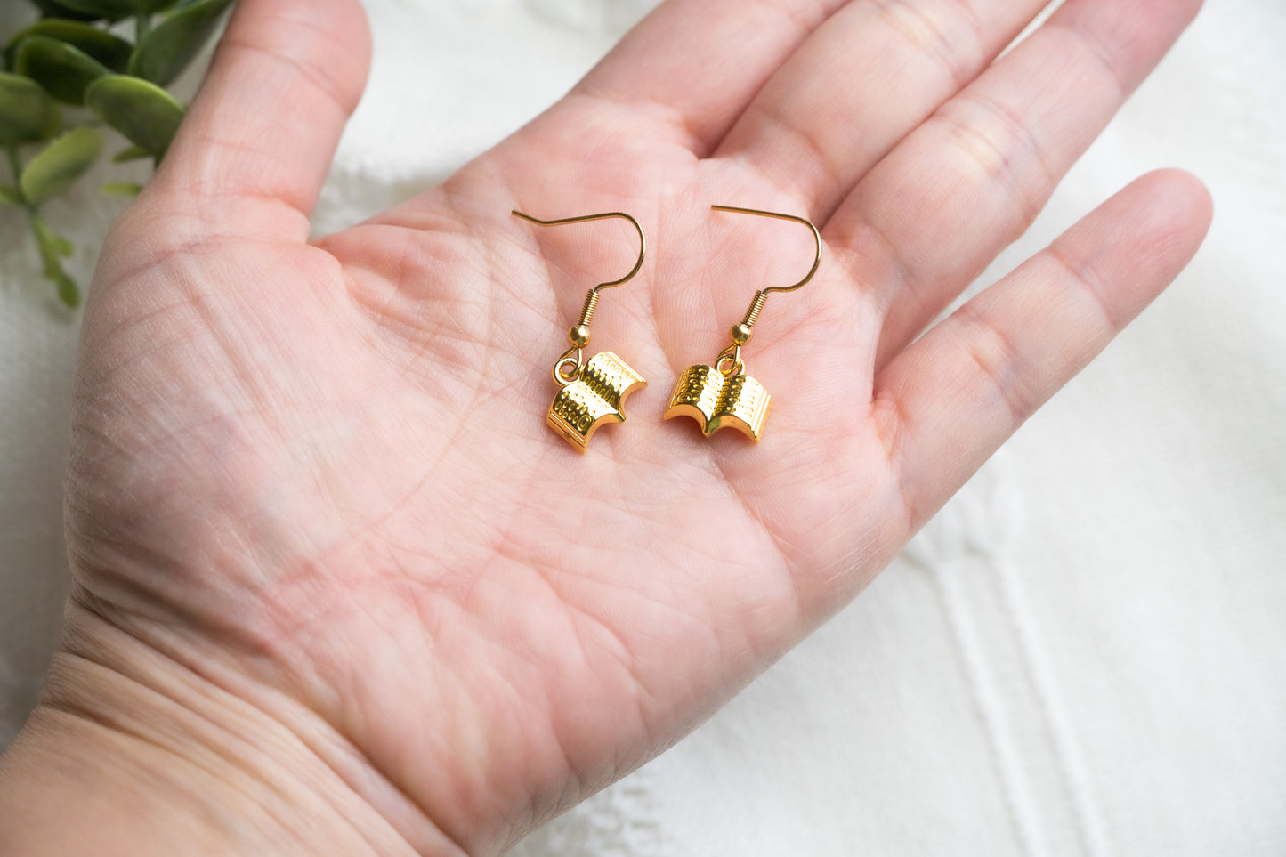 Small Book Drop Earrings