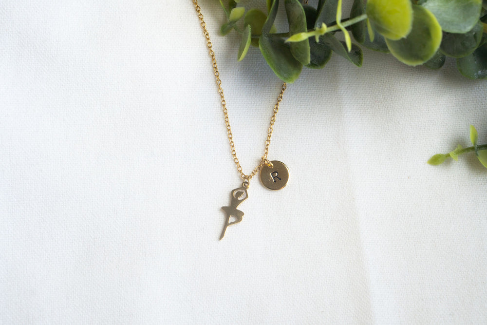 Mini Gold Ballet Dancer Necklace