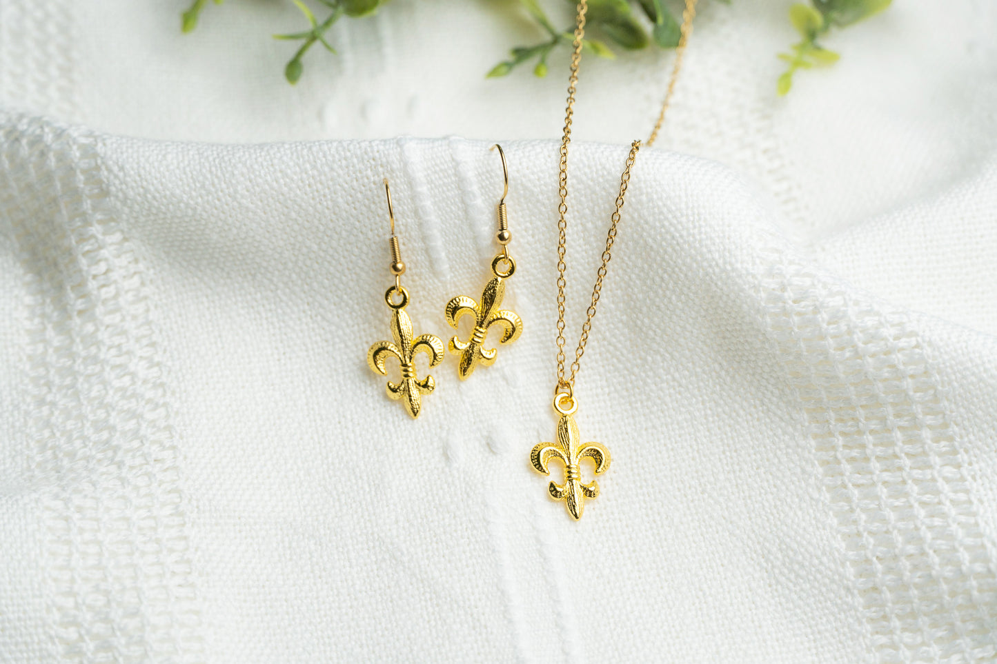 Gold Fleur De Lis Necklace