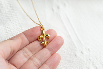 Gold Fleur De Lis Necklace