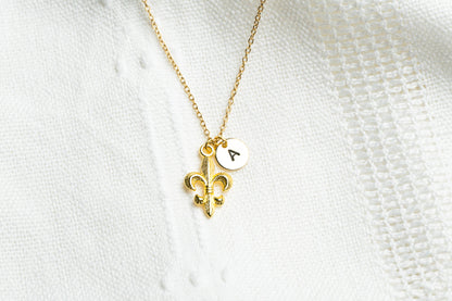 Gold Fleur De Lis Necklace
