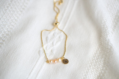 Dainty Three Freshwater Pearl Bracelet