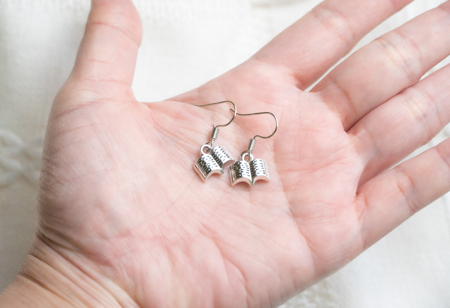 Small Book Drop Earrings