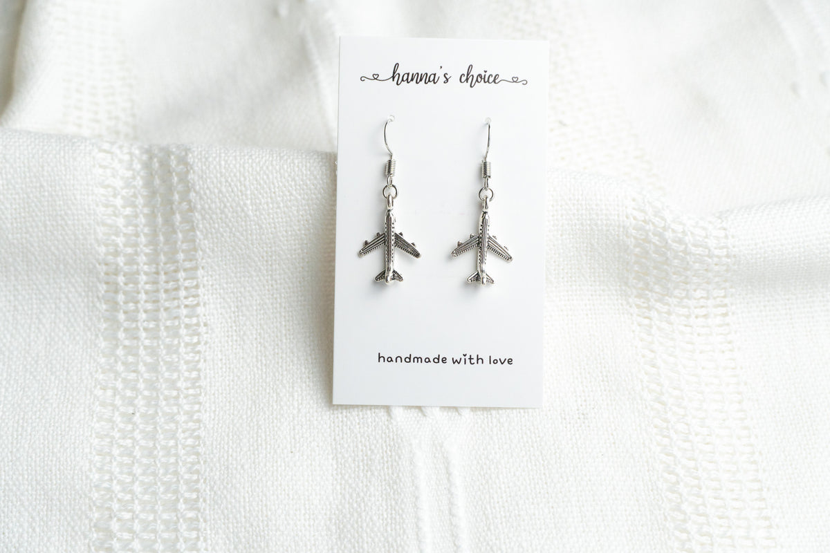 Dainty Airplane Earrings