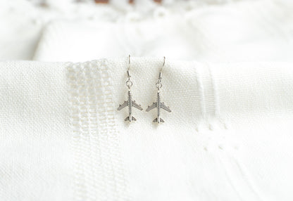 Dainty Airplane Earrings