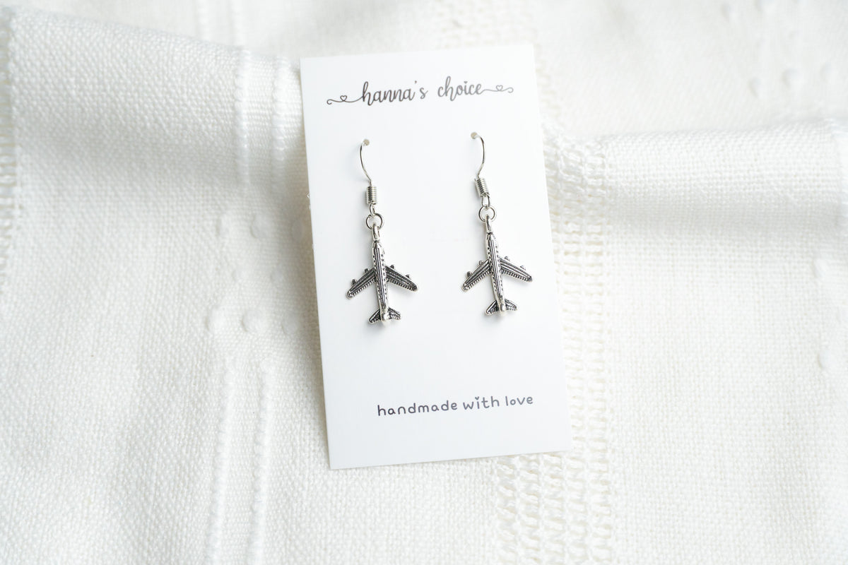 Dainty Airplane Earrings