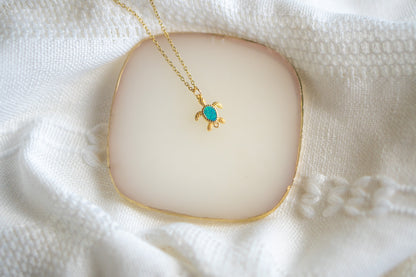 Gold Turtle Necklace