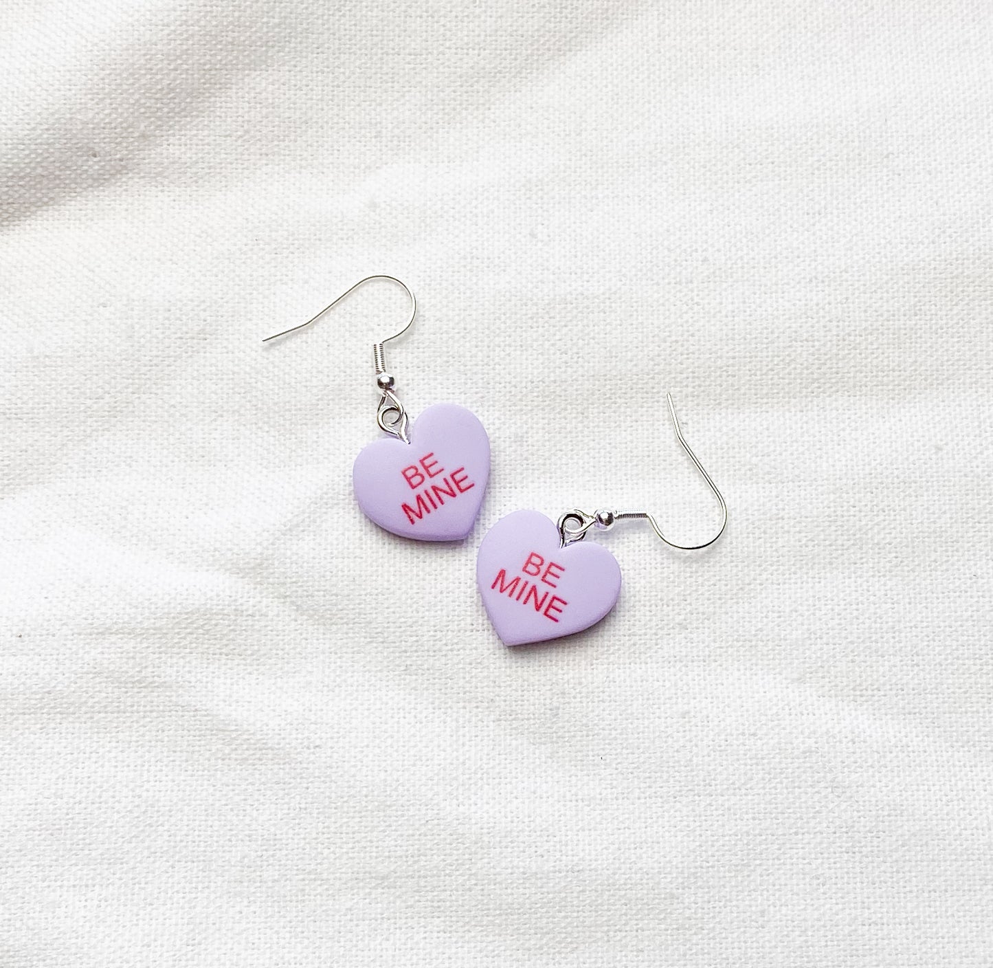 Be Mine” or “Hug Me” Heart Charm Earrings