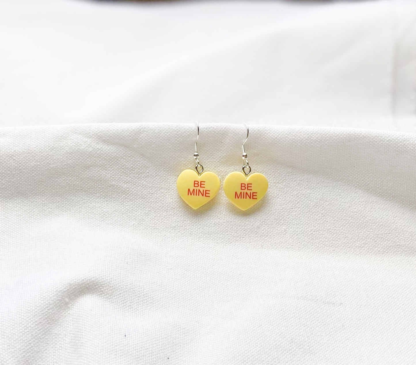Be Mine” or “Hug Me” Heart Charm Earrings