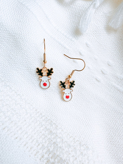 Cute Reindeer Drop Earrings