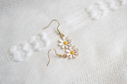 Sunflower Daisy Flower Earrings