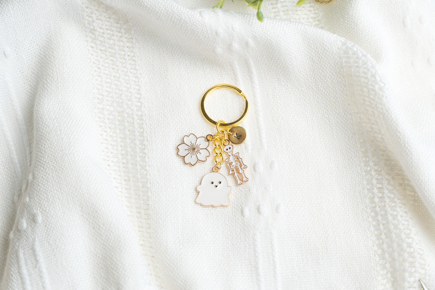 Cute Ghost & Skeleton Keychain