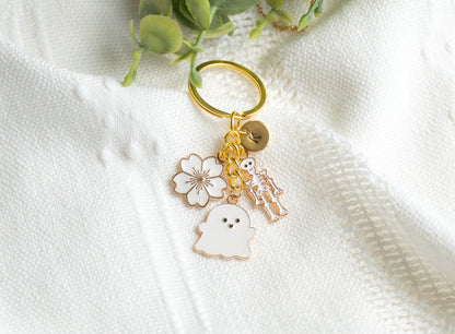 Cute Ghost & Skeleton Keychain