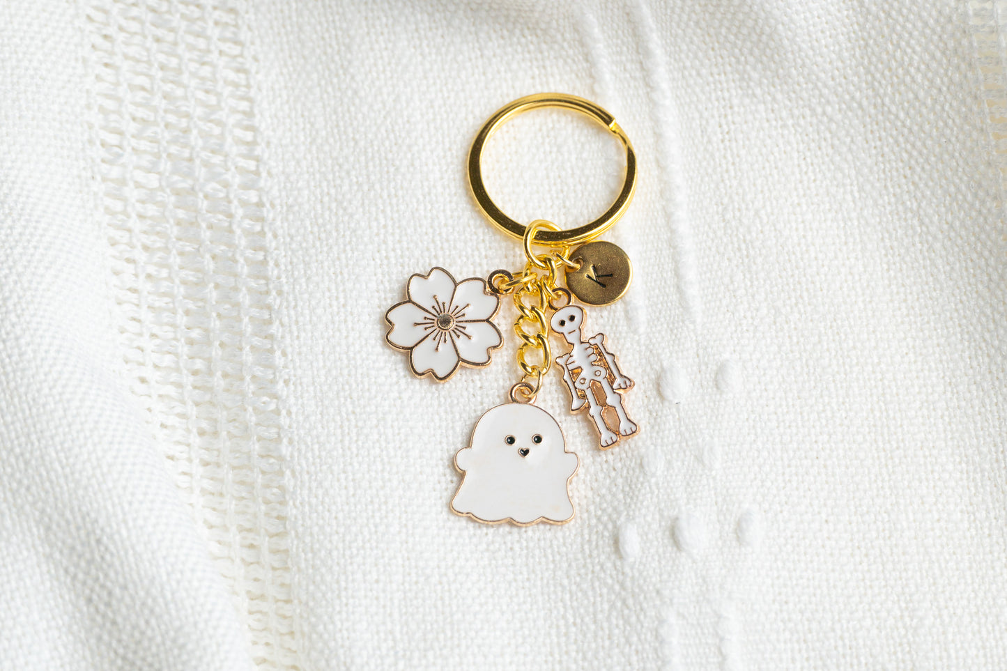 Cute Ghost & Skeleton Keychain