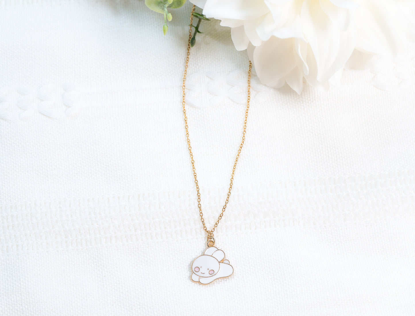 Cute white Bunny Rabbit Necklace