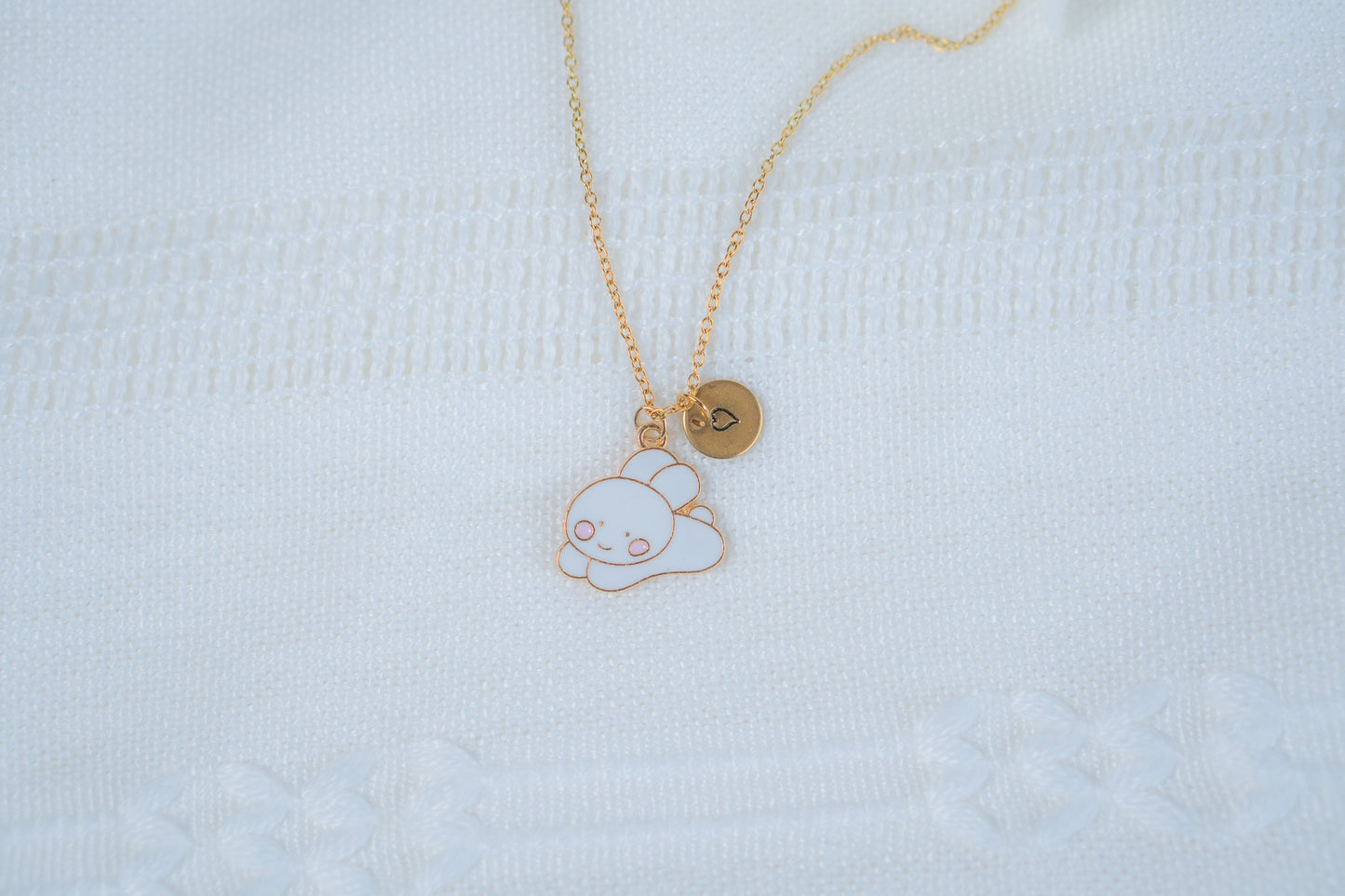 Cute white Bunny Rabbit Necklace