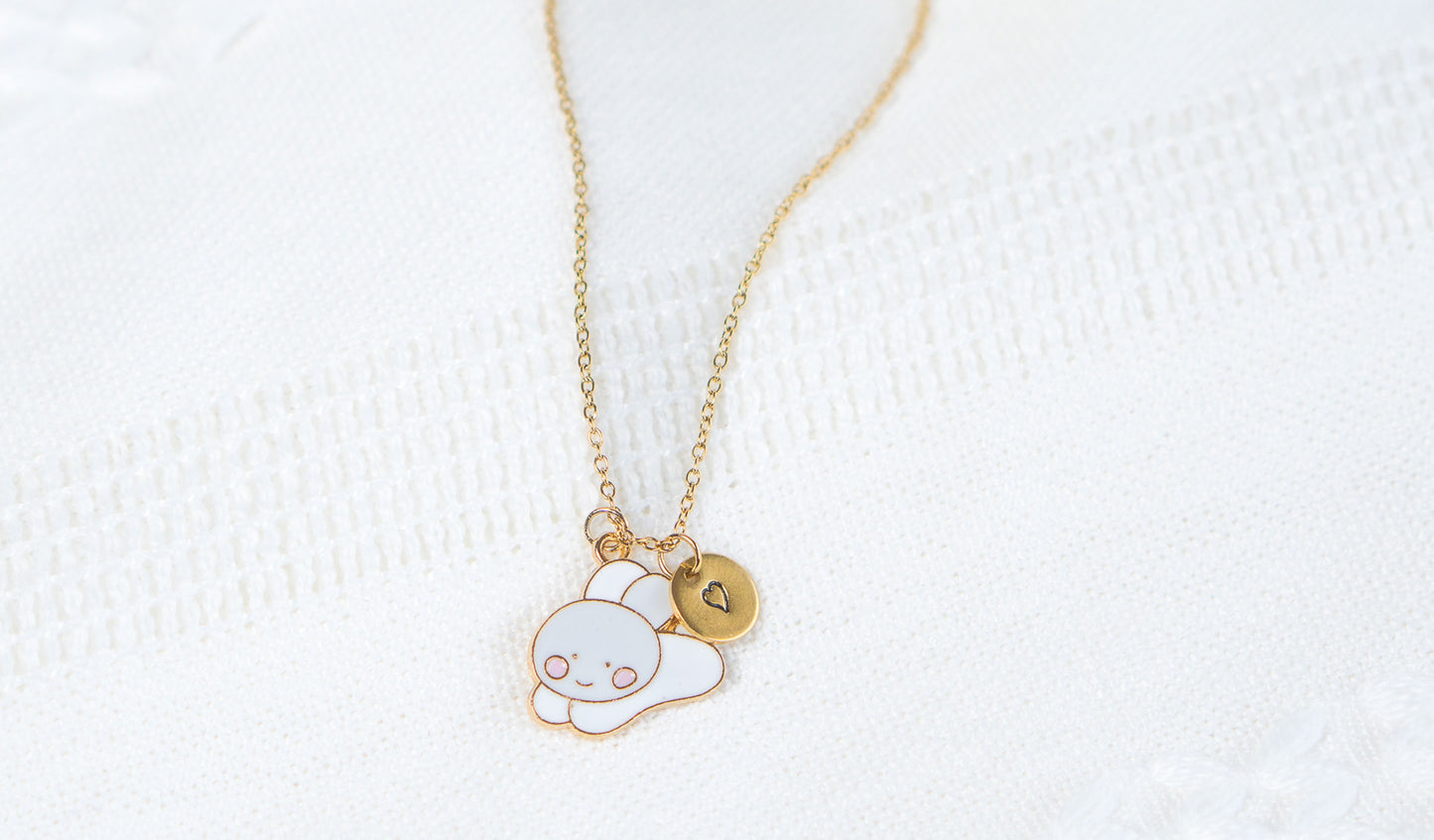 Cute white Bunny Rabbit Necklace
