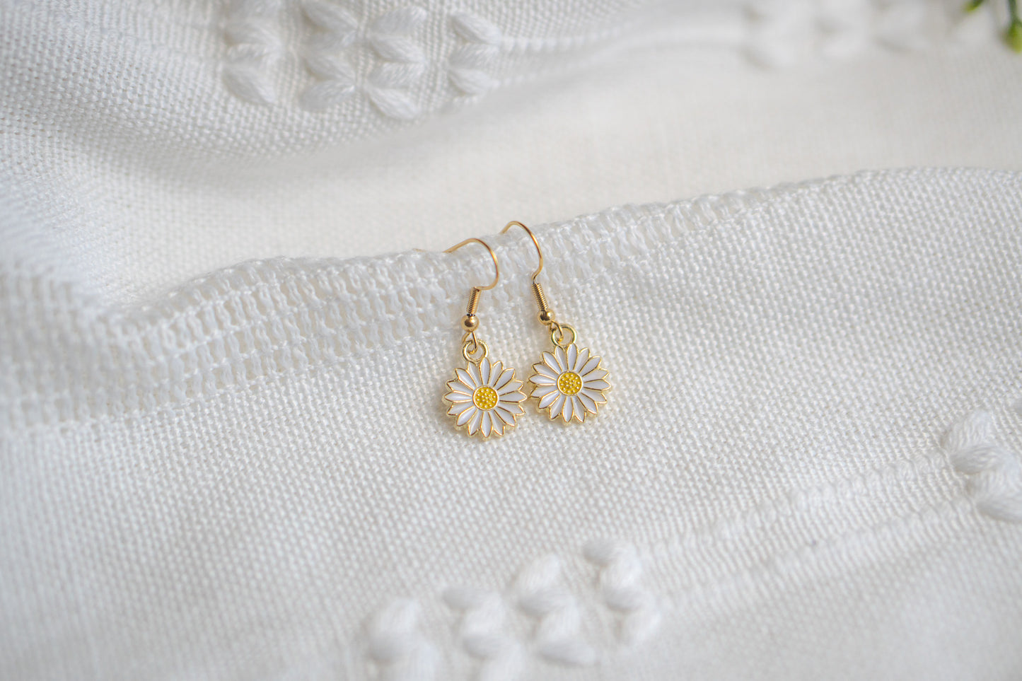 Sunflower Daisy Flower Earrings