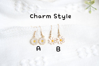 Spring Daisy Flower Earrings
