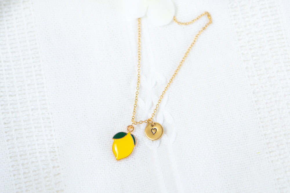 Yellow Lemon Necklace,