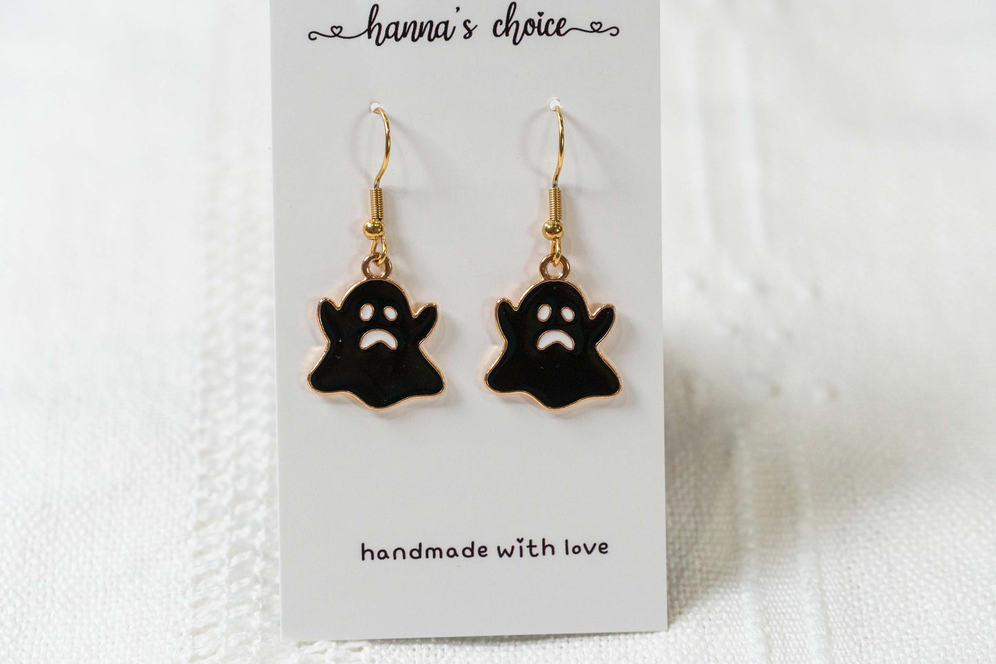 Halloween "Black Ghost" Earrings