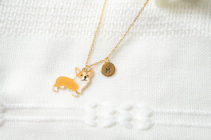 Brown Corgi Necklace