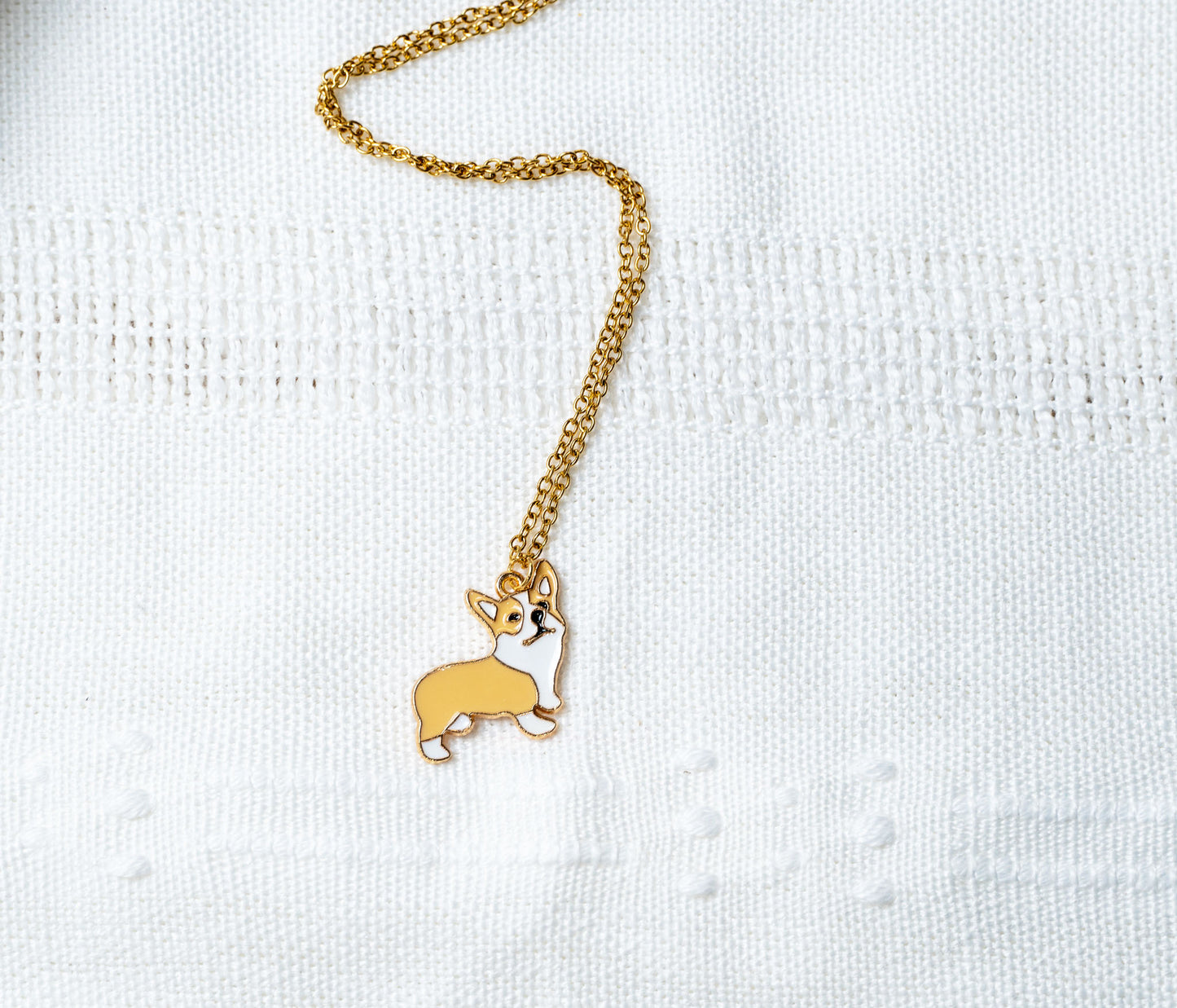 Brown Corgi Necklace