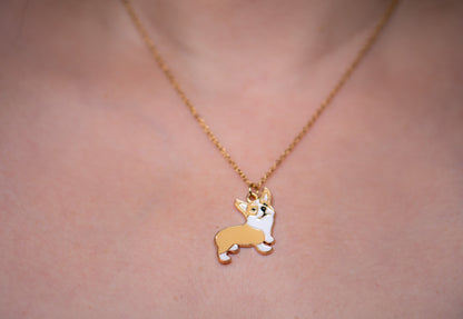 Brown Corgi Necklace