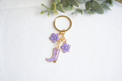 Cowgirl Boots Keychain