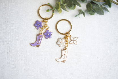 Cowgirl Boots Keychain